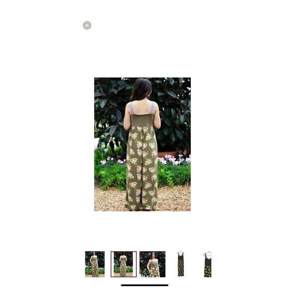 Matilda Jane Women’s Size Small Let’s Go Together Work of Art Jumpsuit Green NWT - Picture 7 of 14